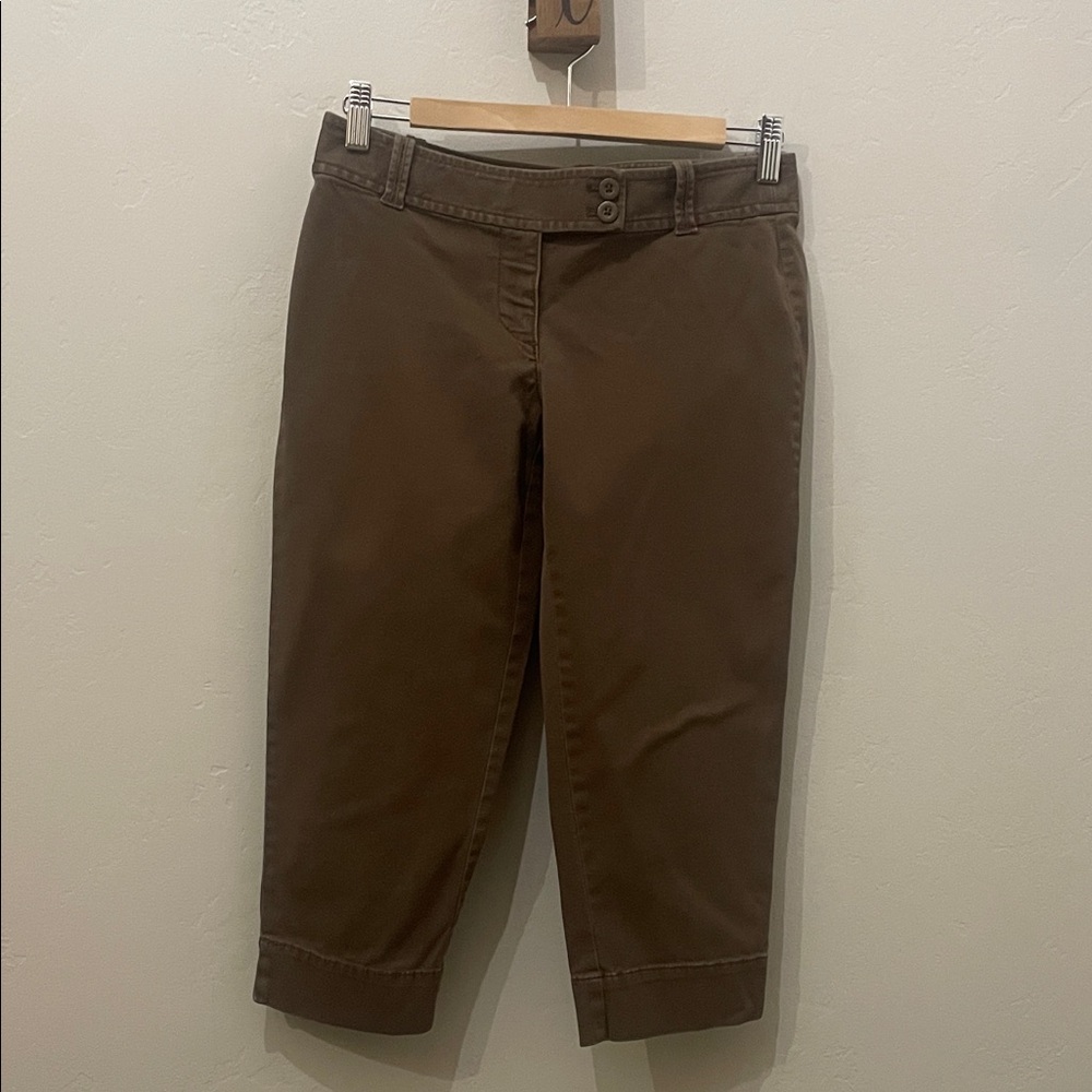 LOFT Chocolate Brown Cropped Trousers